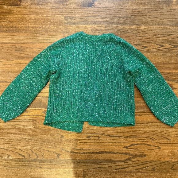 J. Jill Green Knit Multicolored Cardi Sweater - Picture 10 of 10